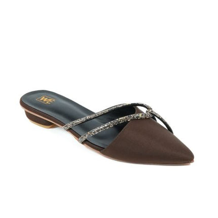 Walkeaze Women Formal Mules, Brown, 41127S