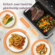COSORI Dual Blaze TwinFry 10L Dual-Zone Air Fryer – 4 Heating Elements, 240°C, Black