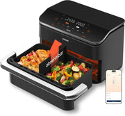 COSORI Dual Blaze TwinFry 10L Dual-Zone Air Fryer – 4 Heating Elements, 240°C, Black