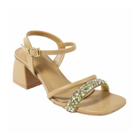 Walkeaze Women Formal Block Heel, Fawn, 75070S