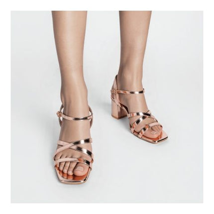 Walkeaze Women Formal Block Heel, Peach, 75121S