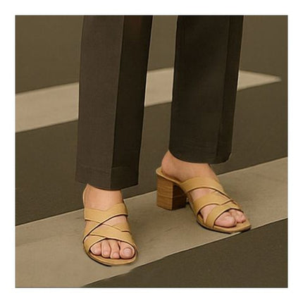 Walkeaze Imported Formal Block Heel, Beige, 98453S