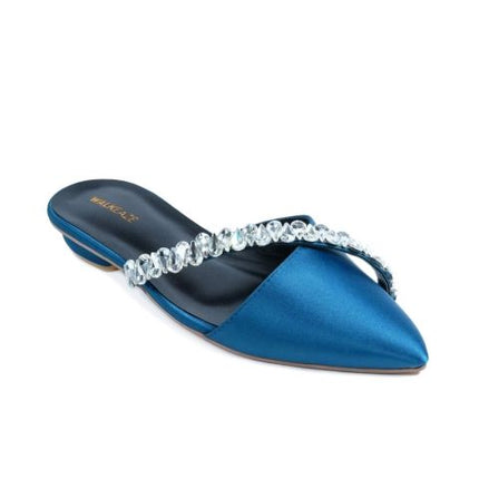 Walkeaze Women Formal Mules, Aqua, 41098S