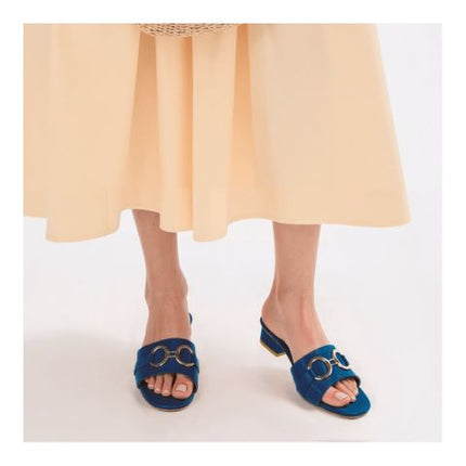 Walkeaze Women Formal Slippers, Aqua, 75123S