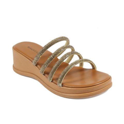 Walkeaze Women Formal Wedge, Mustard, 75051S